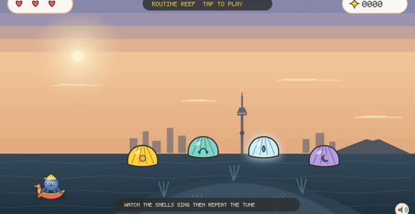 Routine Reef game screen
